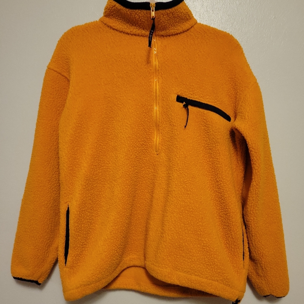 LL Bean Yellow 1/2 Fleece Jacket